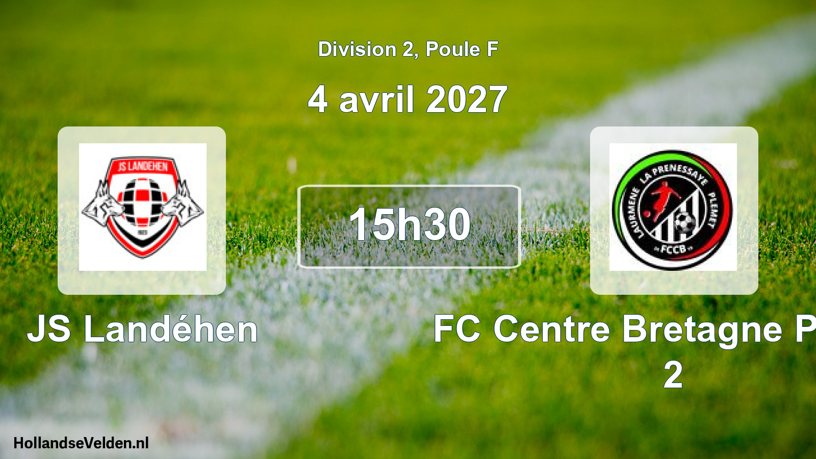Match programmé: JS Landéhen - FC Centre Bretagne Plémét 2 (4 avril 2027)