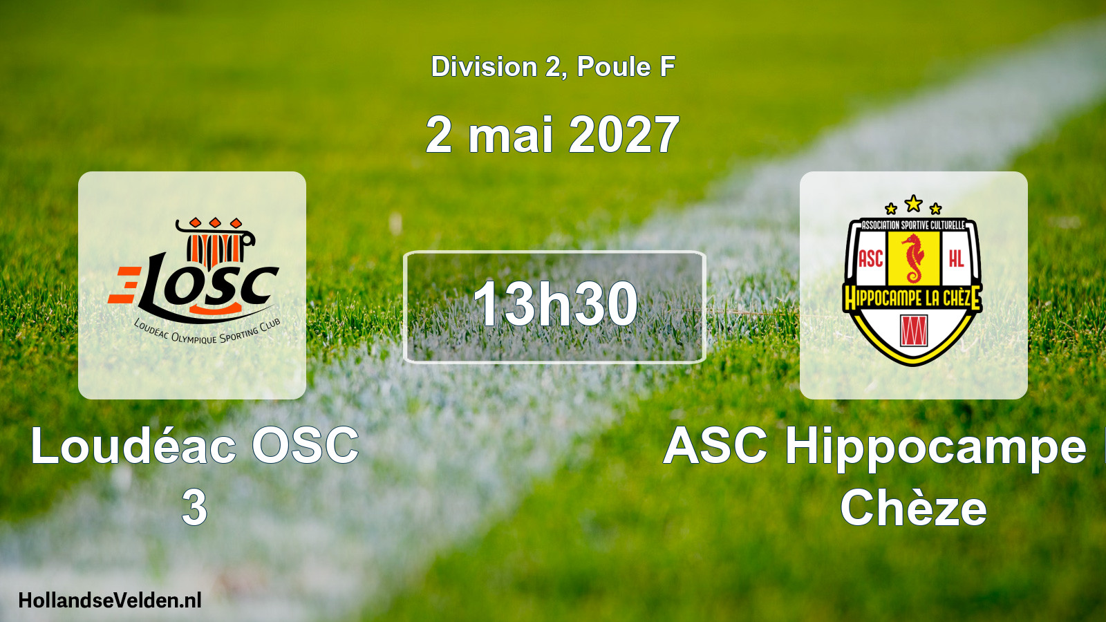 Geplande wedstrijd: Loudéac OSC 3 - ASC Hippocampe La Chèze (2 mei 2027)