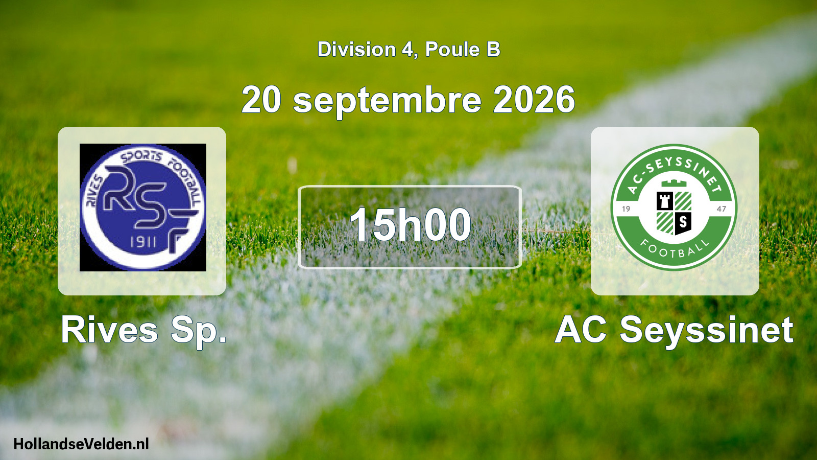 Scheduled Match: Rives Sp. 2 - AC Seyssinet 3 (20 September 2026)