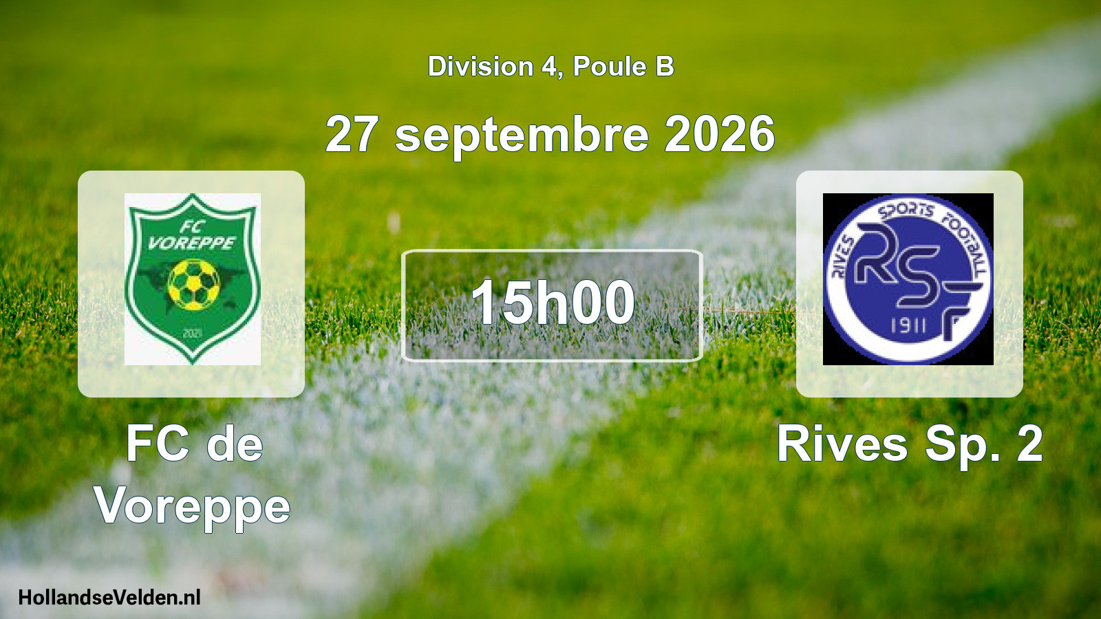 Match programmé: FC de Voreppe - Rives Sp. 2 (27 septembre 2026)