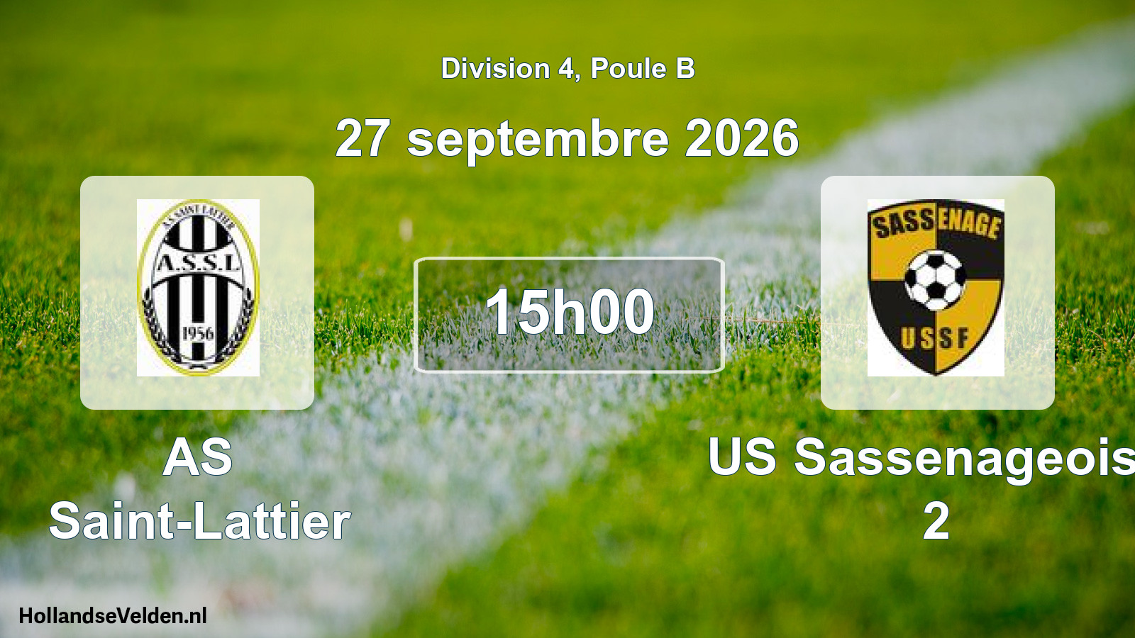 Scheduled Match: AS Saint-Lattier - US Sassenageoise 2 (27 September 2026)