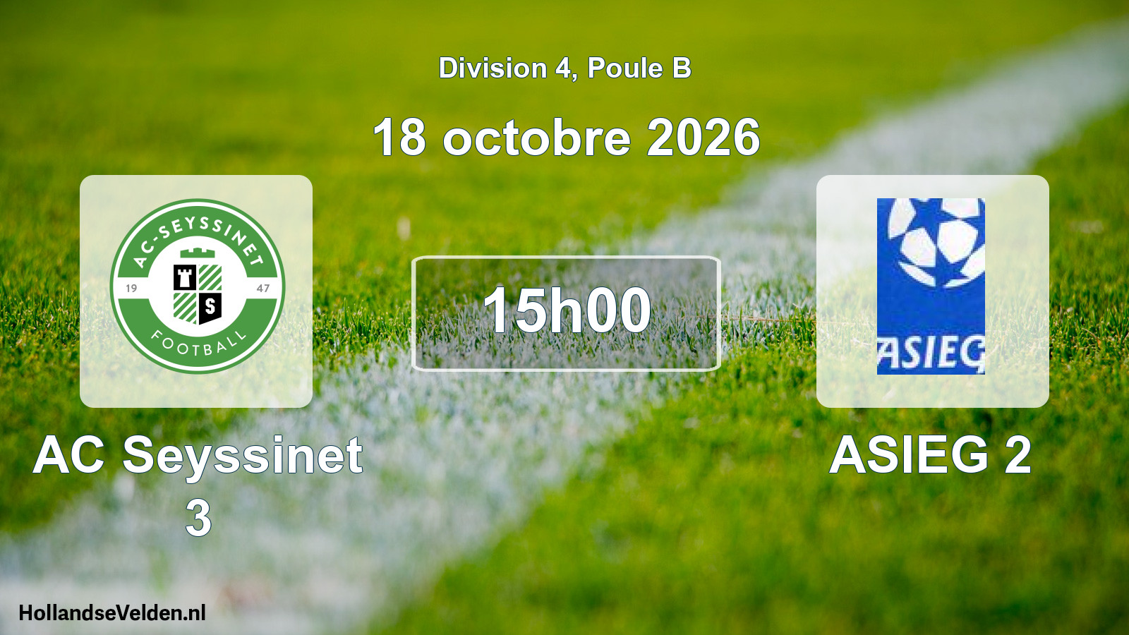 Scheduled Match: AC Seyssinet 3 - ASIEG 2 (18 October 2026)