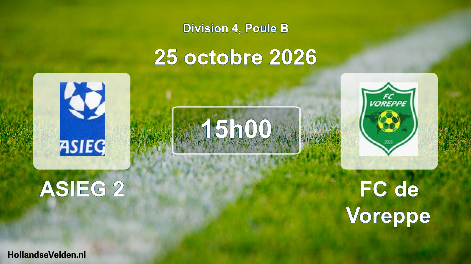 Scheduled Match: ASIEG 2 - FC de Voreppe (25 October 2026)
