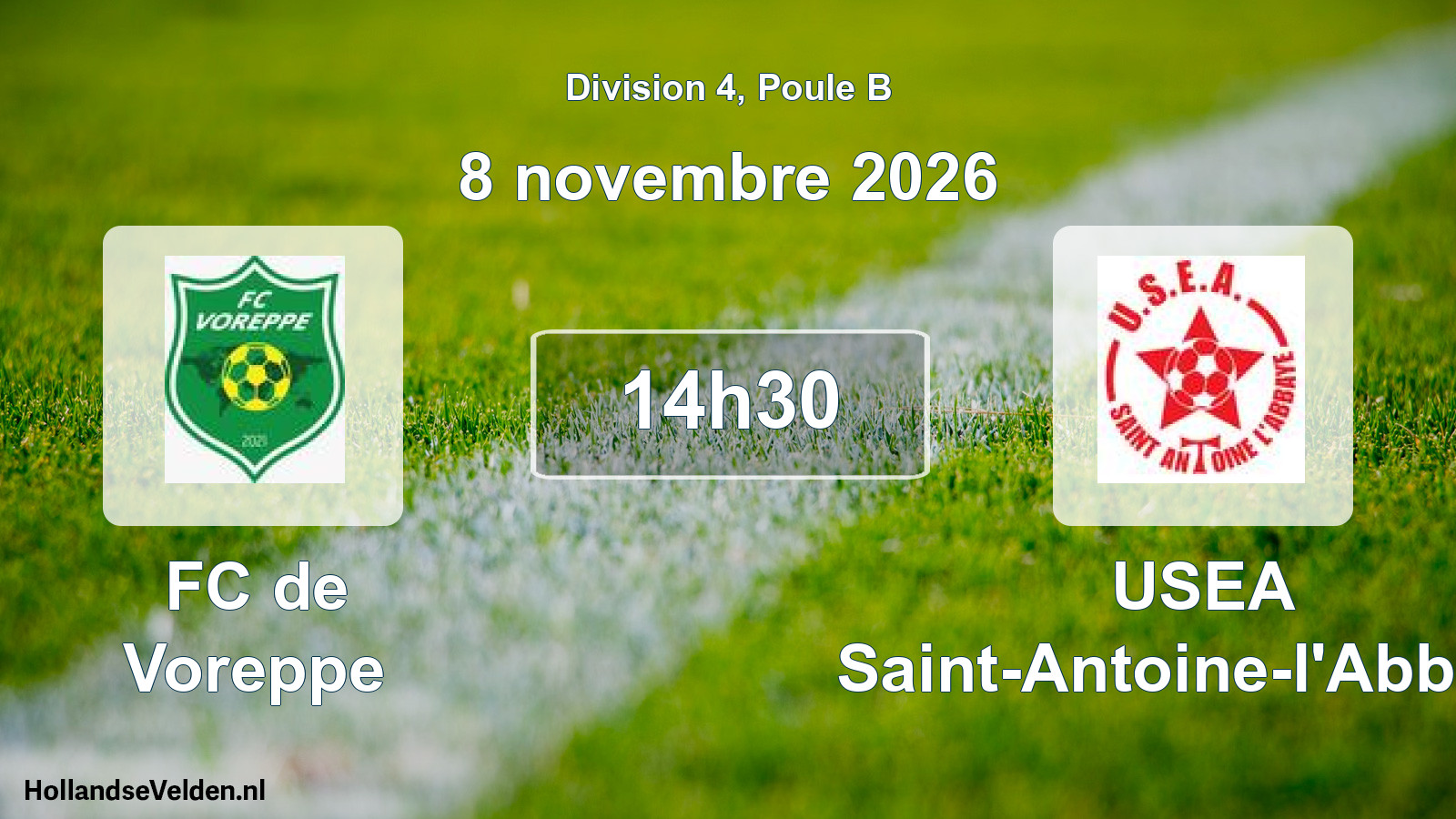 Scheduled Match: FC de Voreppe - USEA Saint-Antoine-l'Abbaye (8 November 2026)