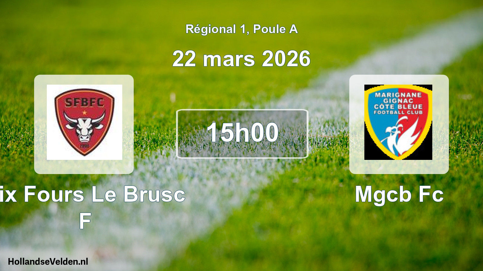 Geplande wedstrijd: Six Fours Le Brusc F - Mgcb Fc (22 maart 2026)