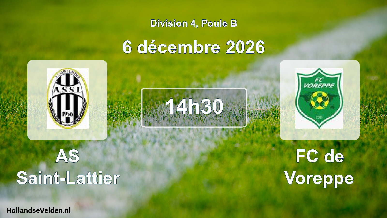 Scheduled Match: AS Saint-Lattier - FC de Voreppe (6 December 2026)