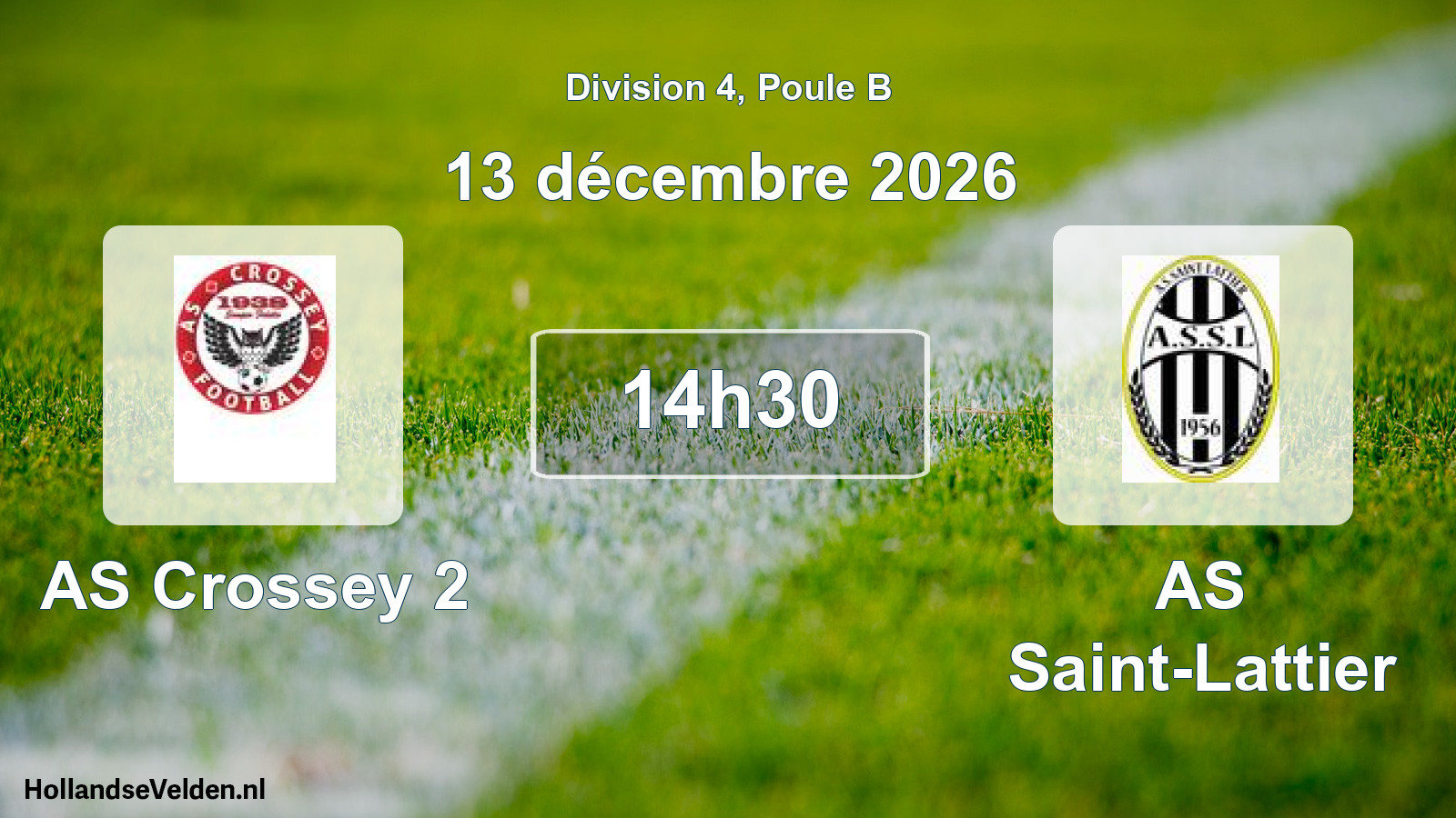 Scheduled Match: AS Crossey 2 - AS Saint-Lattier (13 December 2026)