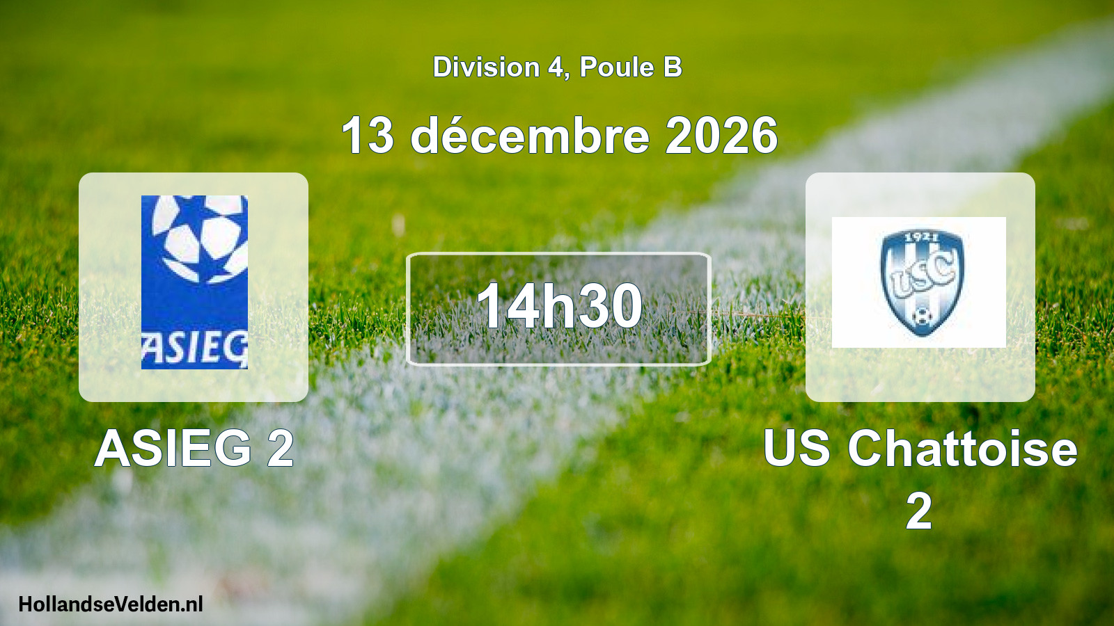 Match programmé: ASIEG 2 - US Chattoise 2 (13 décembre 2026)