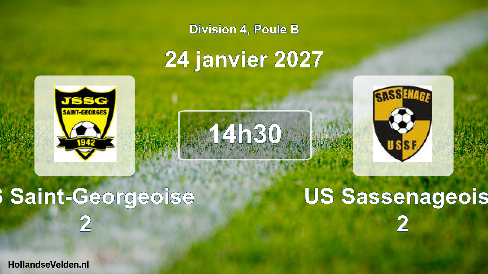 Scheduled Match: JS Saint-Georgeoise 2 - US Sassenageoise 2 (24 January 2027)