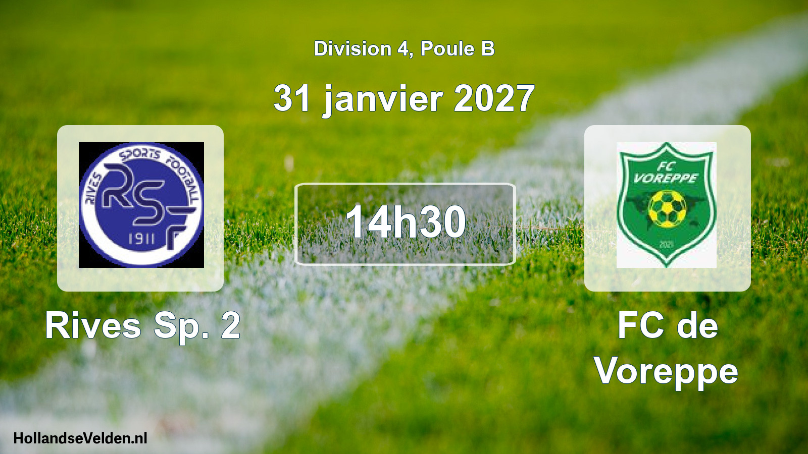 Scheduled Match: Rives Sp. 2 - FC de Voreppe (31 January 2027)