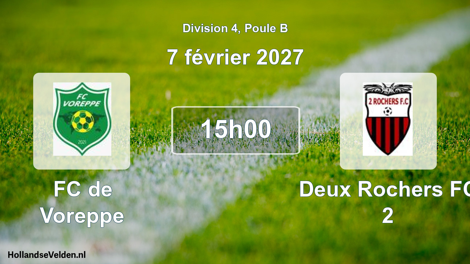 Scheduled Match: FC de Voreppe - Deux Rochers FC 2 (7 February 2027)