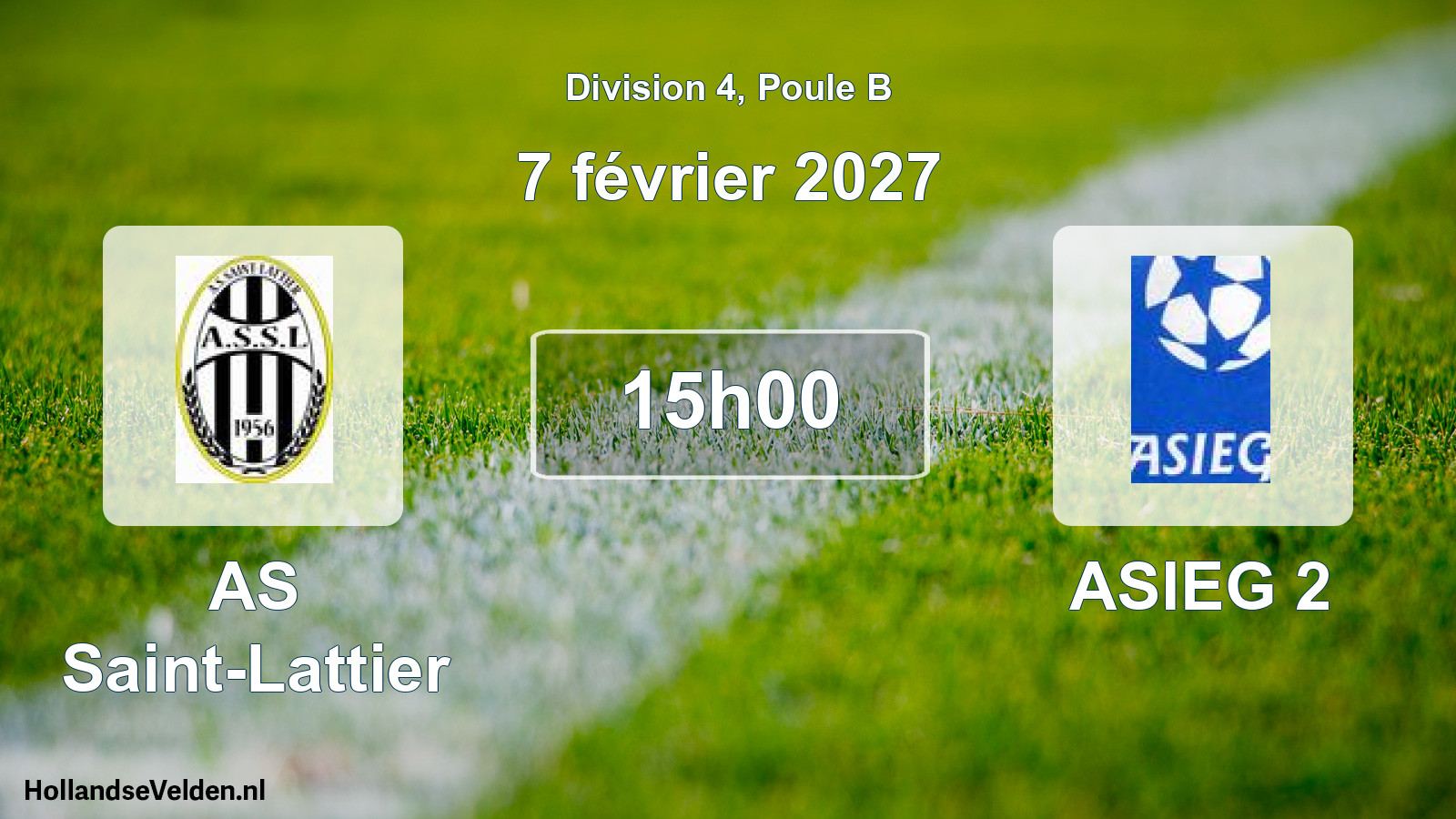 Match programmé: AS Saint-Lattier - ASIEG 2 (7 février 2027)