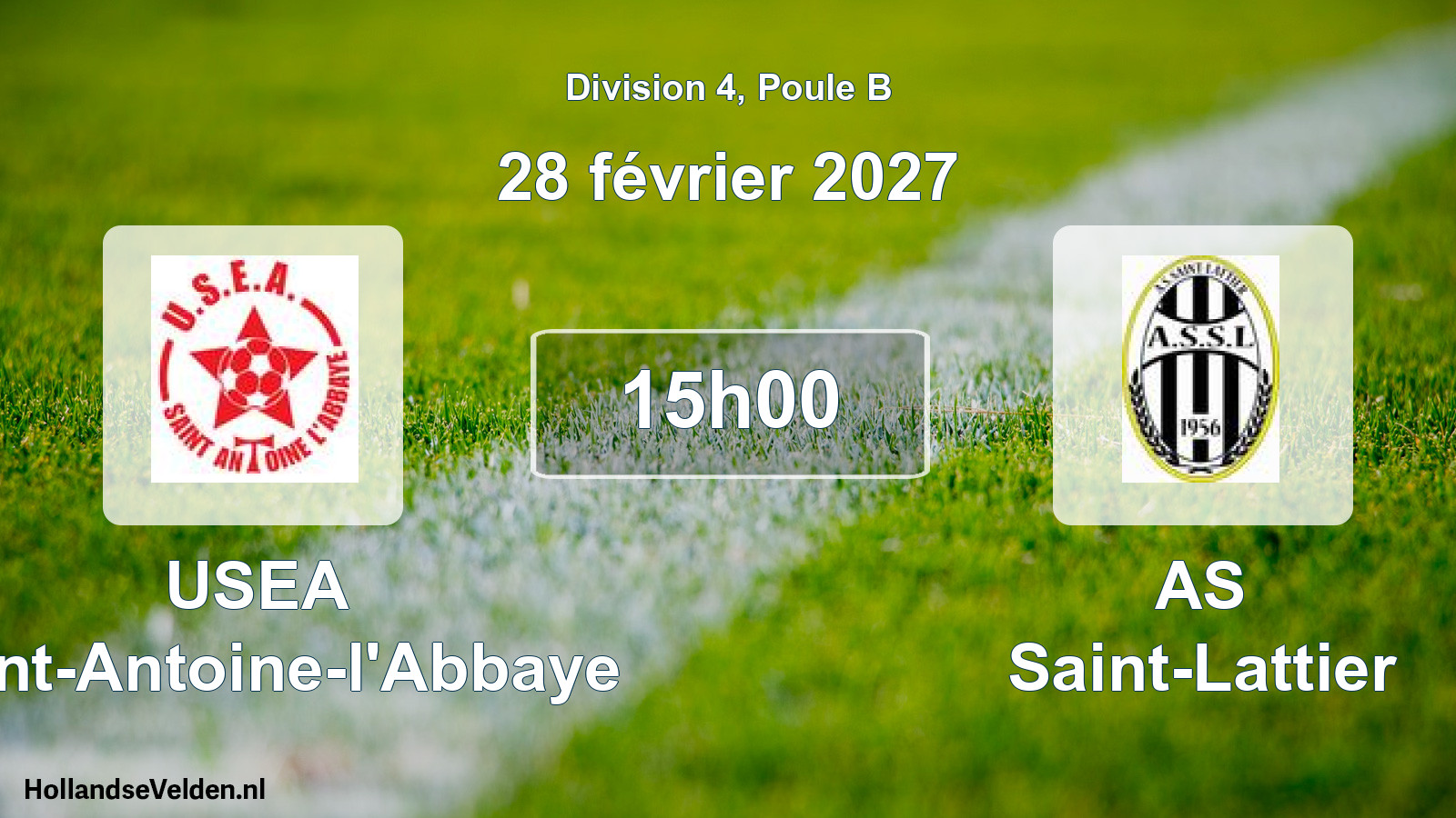 Scheduled Match: USEA Saint-Antoine-l'Abbaye - AS Saint-Lattier (28 February 2027)