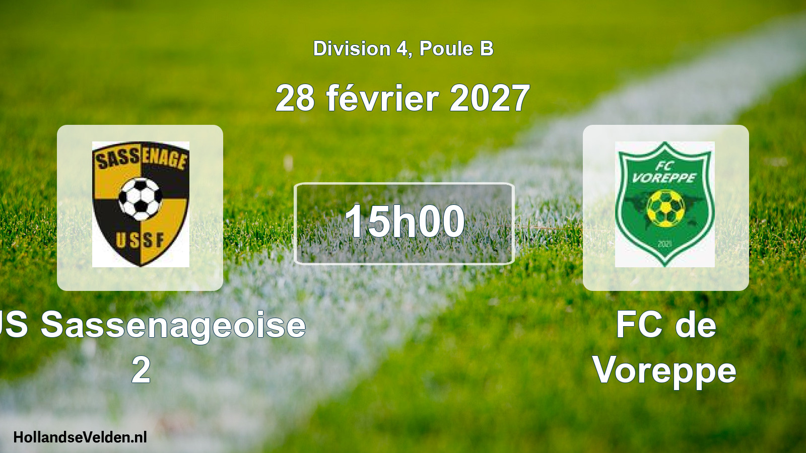 Scheduled Match: US Sassenageoise 2 - FC de Voreppe (28 February 2027)