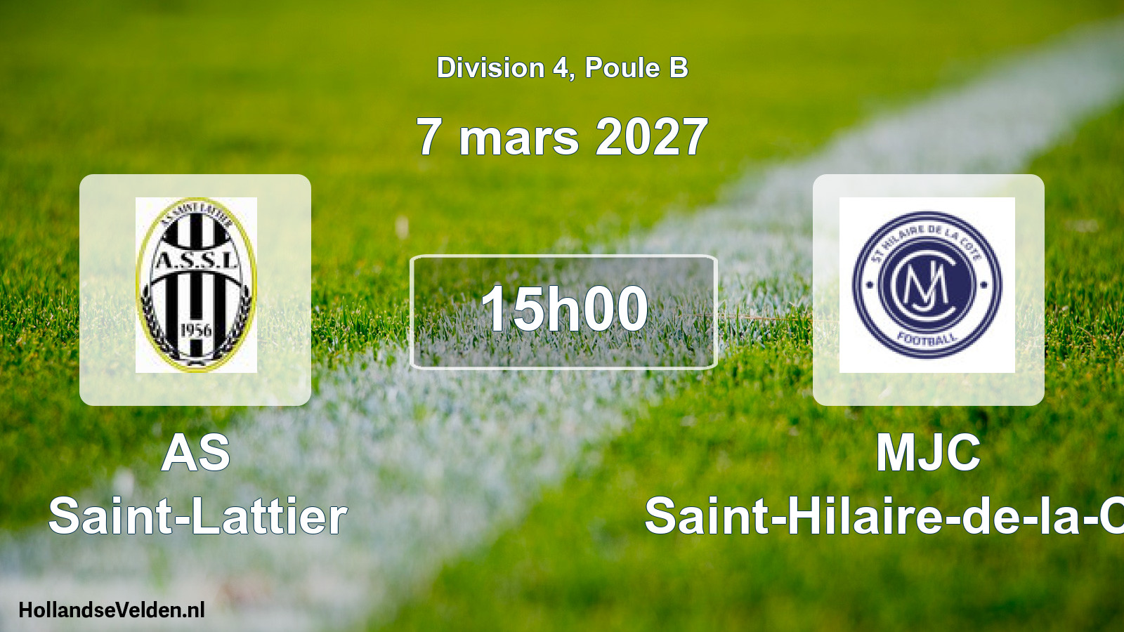 Match programmé: AS Saint-Lattier - MJC Saint-Hilaire-de-la-Côte (7 mars 2027)