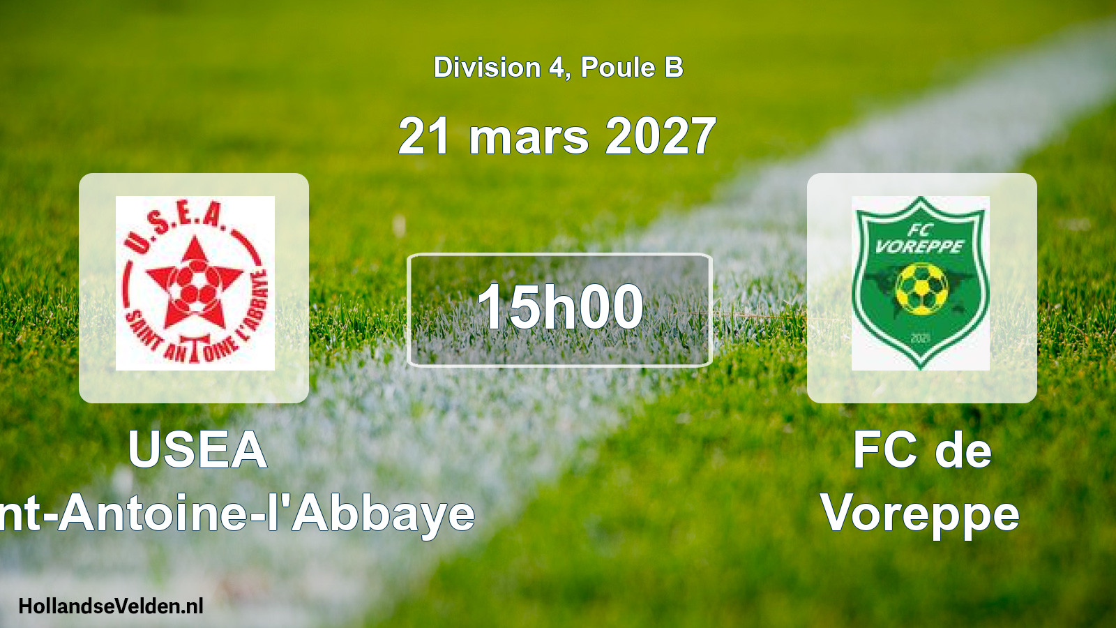 Scheduled Match: USEA Saint-Antoine-l'Abbaye - FC de Voreppe (21 March 2027)