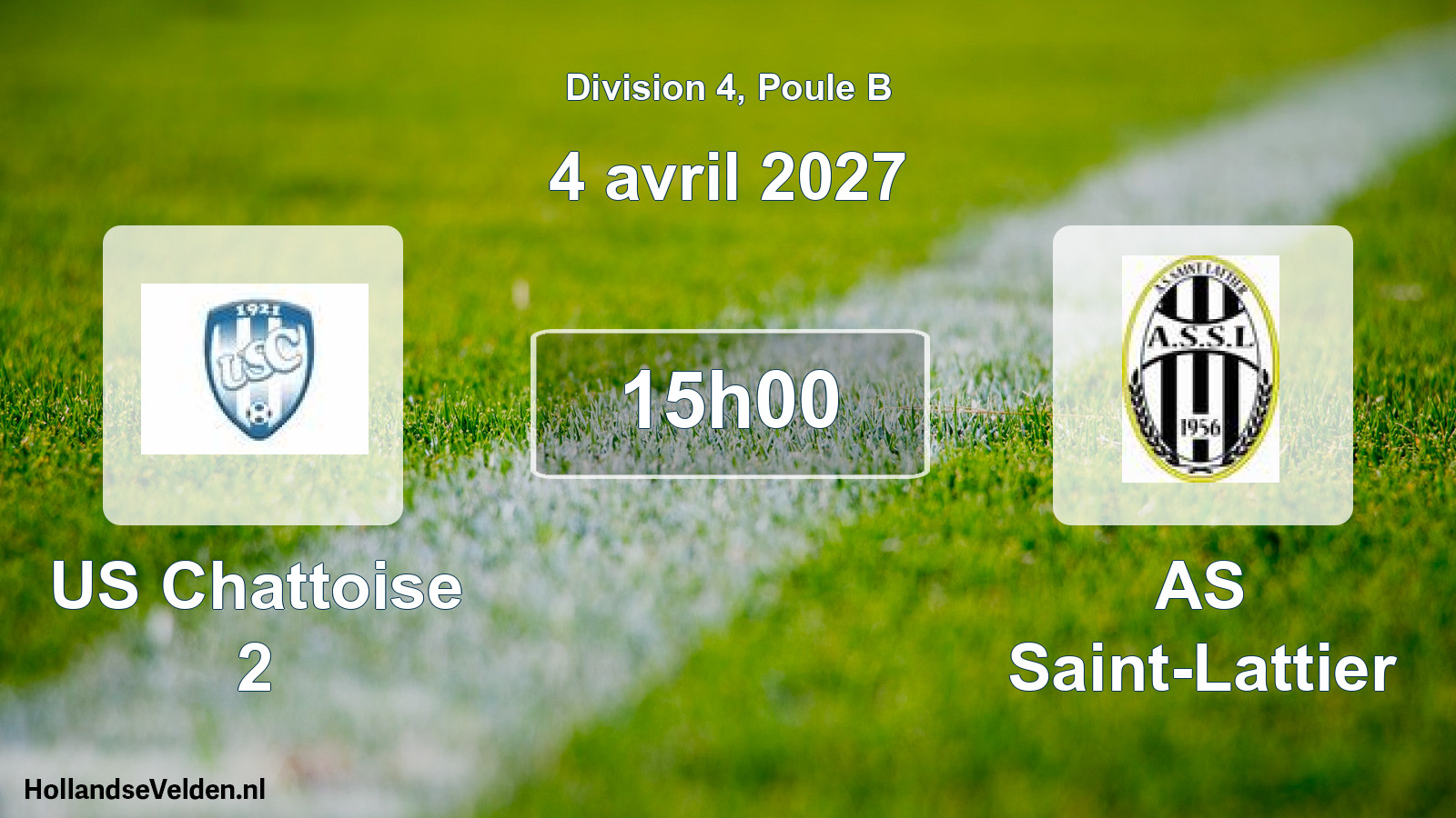 Match programmé: US Chattoise 2 - AS Saint-Lattier (4 avril 2027)