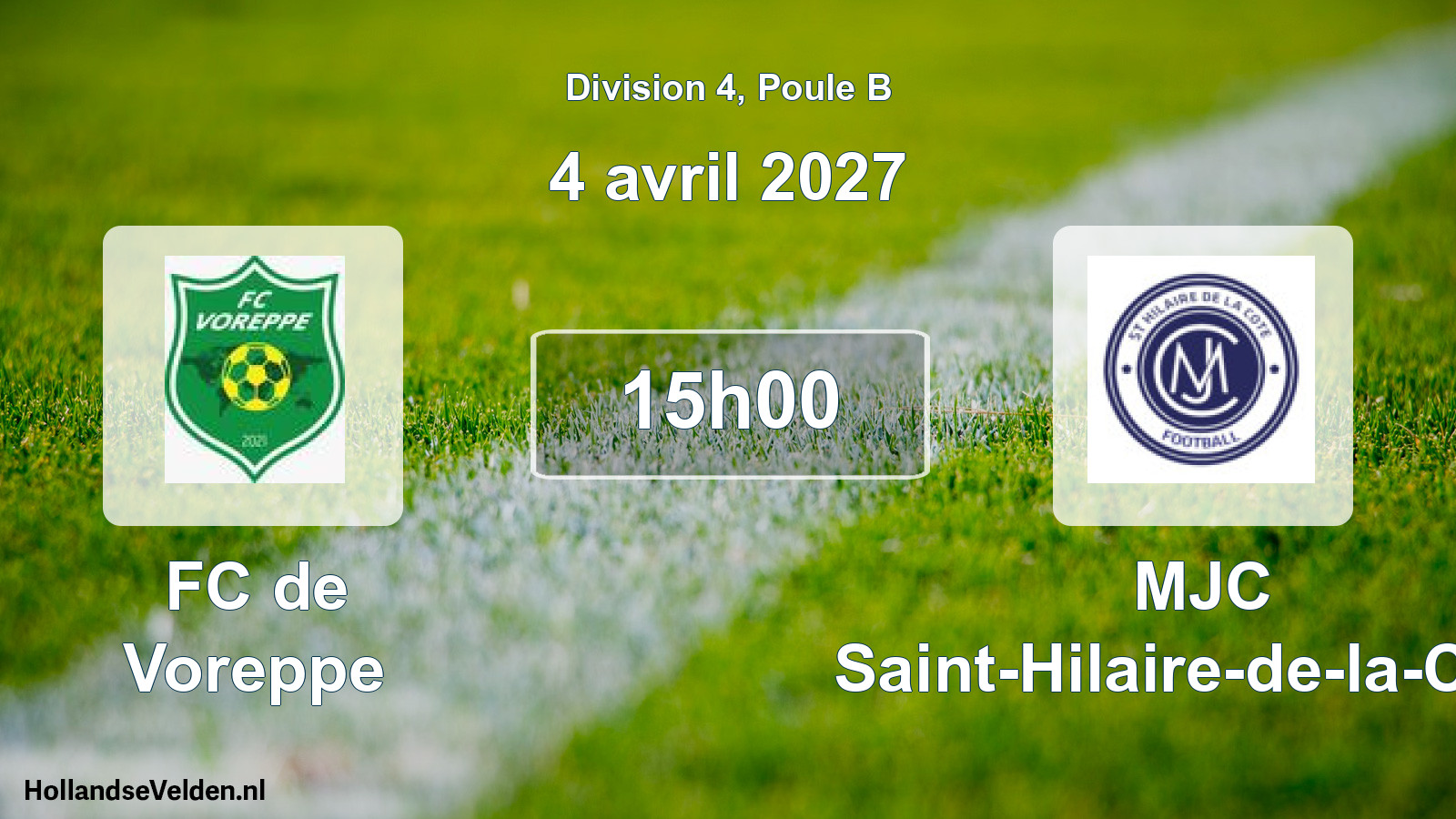 Match programmé: FC de Voreppe - MJC Saint-Hilaire-de-la-Côte (4 avril 2027)