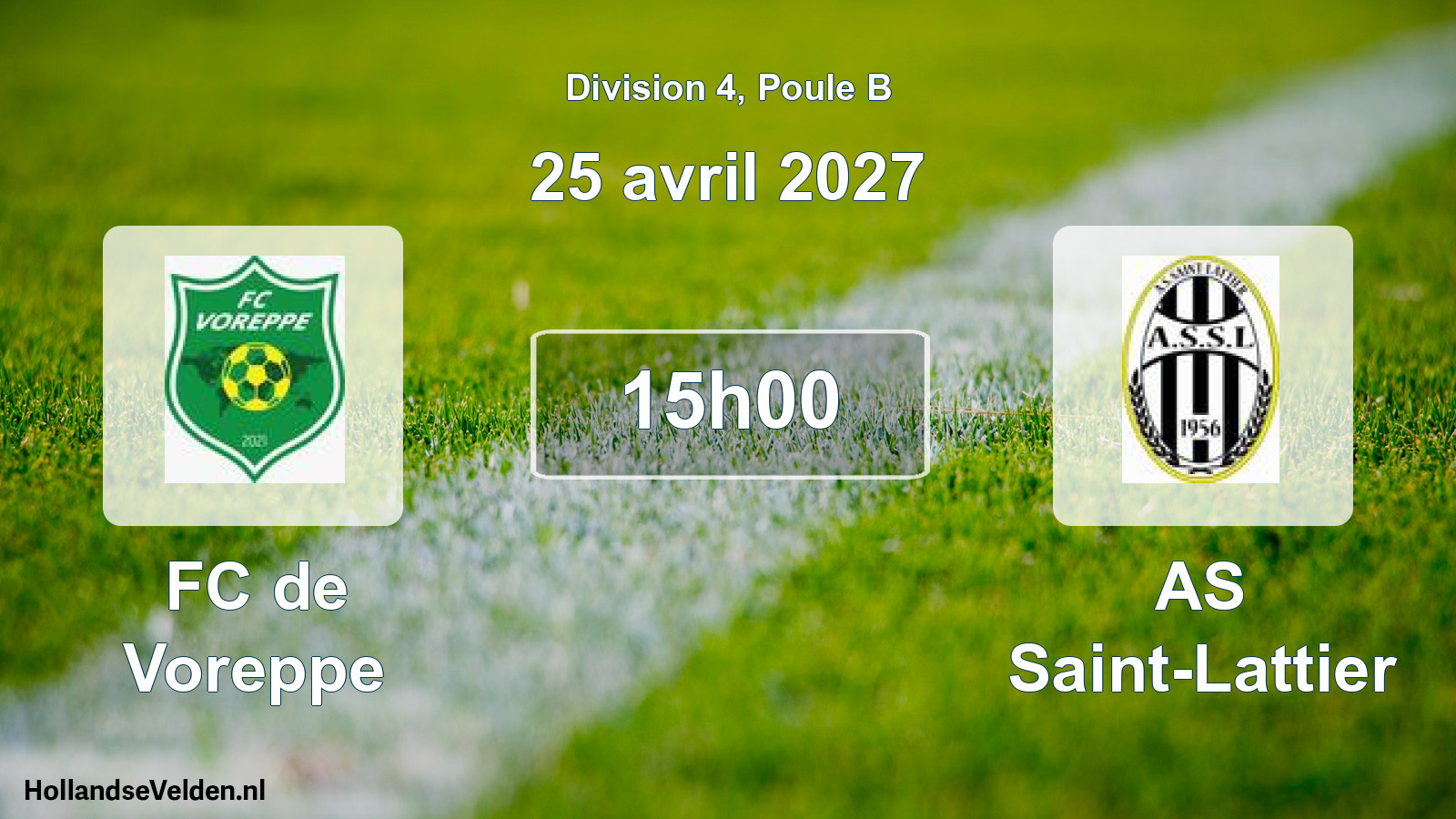 Scheduled Match: FC de Voreppe - AS Saint-Lattier (25 April 2027)