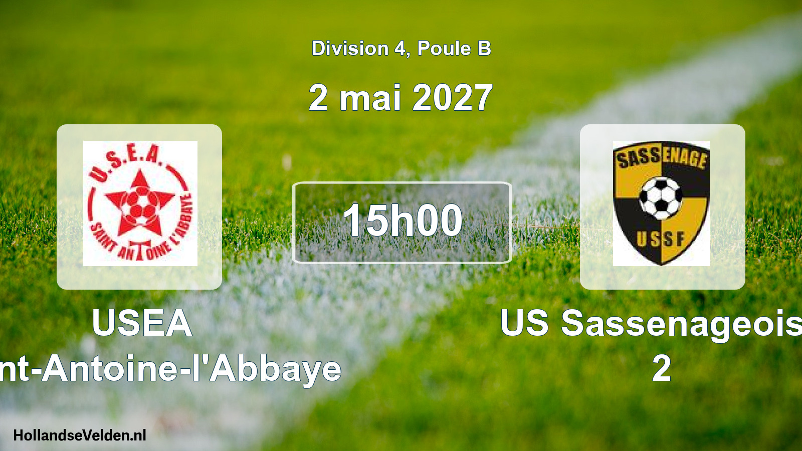 Match programmé: USEA Saint-Antoine-l'Abbaye - US Sassenageoise 2 (2 mai 2027)