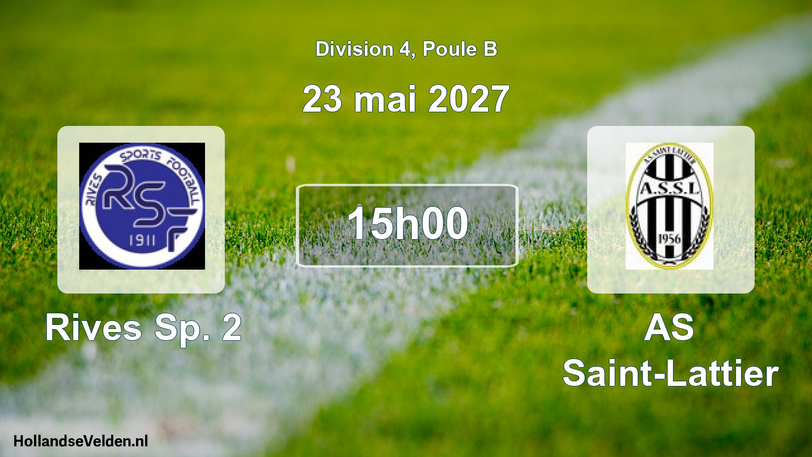 Match programmé: Rives Sp. 2 - AS Saint-Lattier (23 mai 2027)