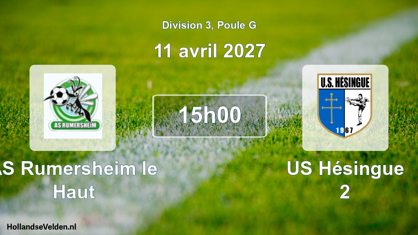 Scheduled Match: AS Rumersheim le Haut - US Hésingue 2 (11 April 2027)