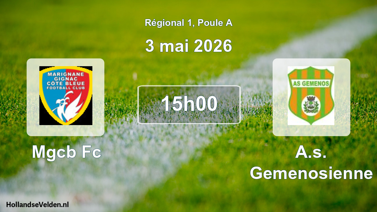 Geplande wedstrijd: Mgcb Fc - A.s. Gemenosienne (3 mei 2026)