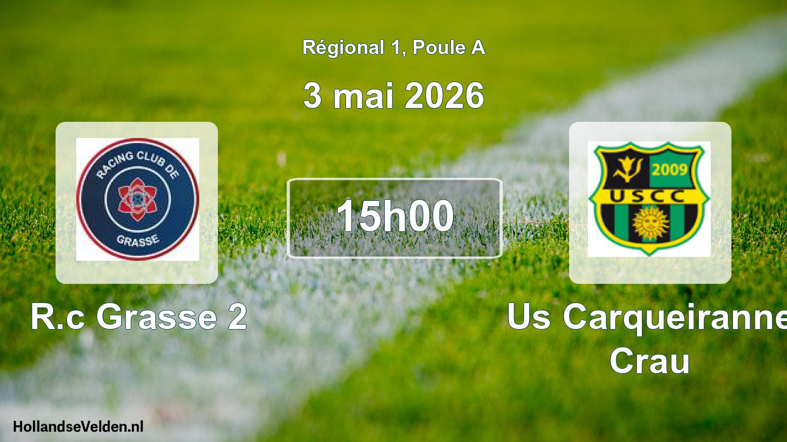 Geplande wedstrijd: R.c Grasse 2 - Us Carqueiranne Crau (3 mei 2026)
