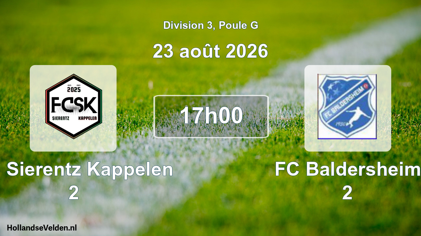 Scheduled Match: FC Sierentz Kappelen 2 - FC Baldersheim 2 (23 August 2026)