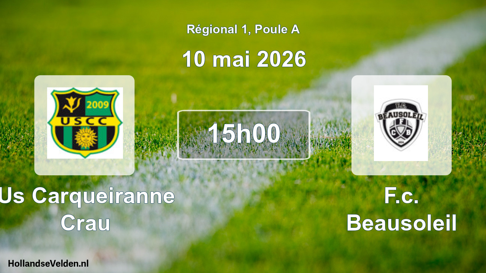 Geplande wedstrijd: Us Carqueiranne Crau - F.c. Beausoleil (10 mai 2026)