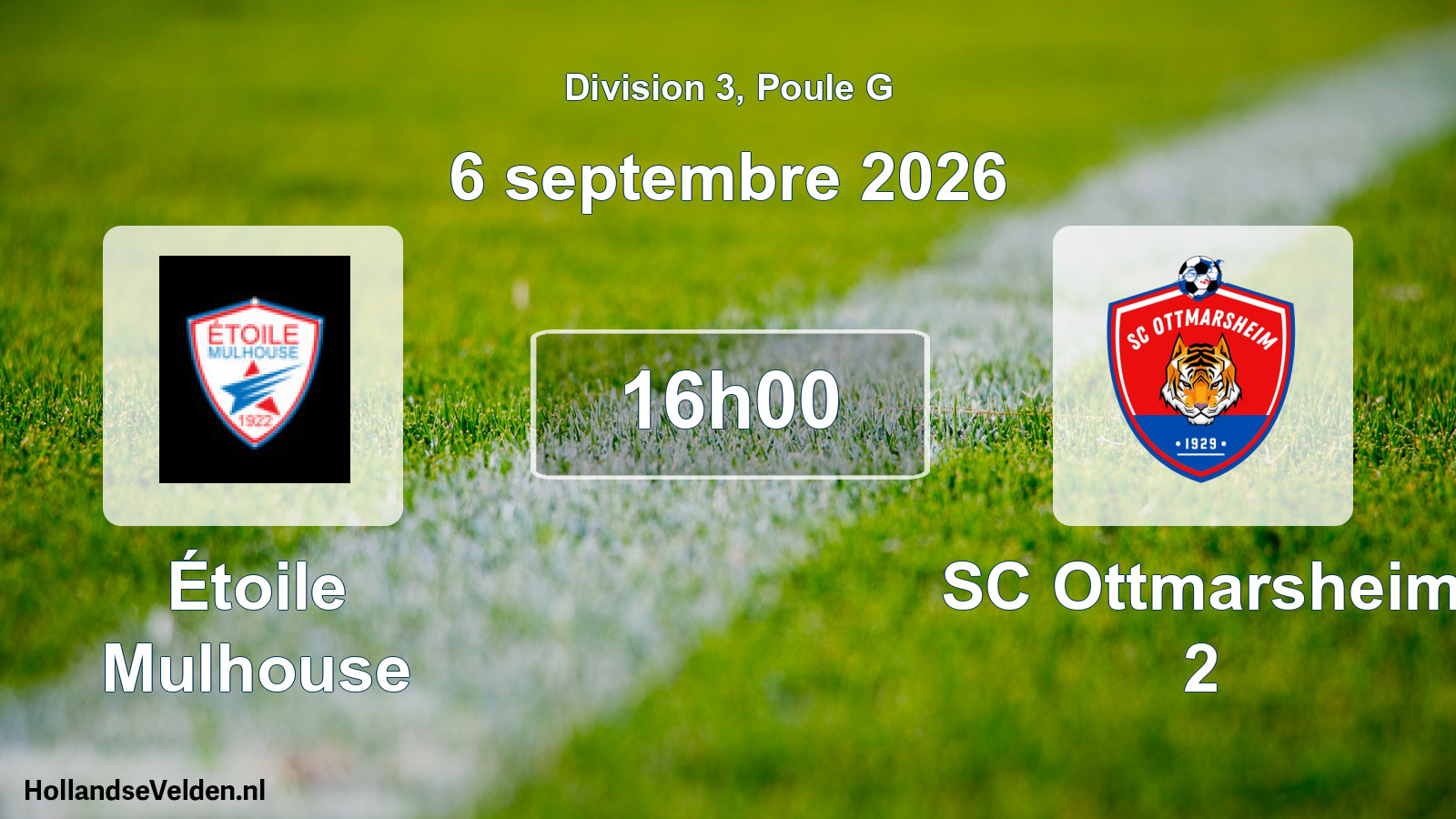 Geplande wedstrijd: Étoile Mulhouse - SC Ottmarsheim 2 (6 september 2026)