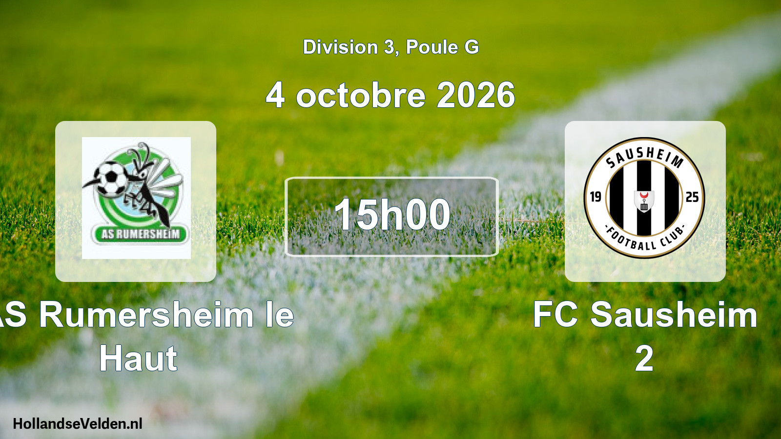 Scheduled Match: AS Rumersheim le Haut - FC Sausheim 2 (4 October 2026)