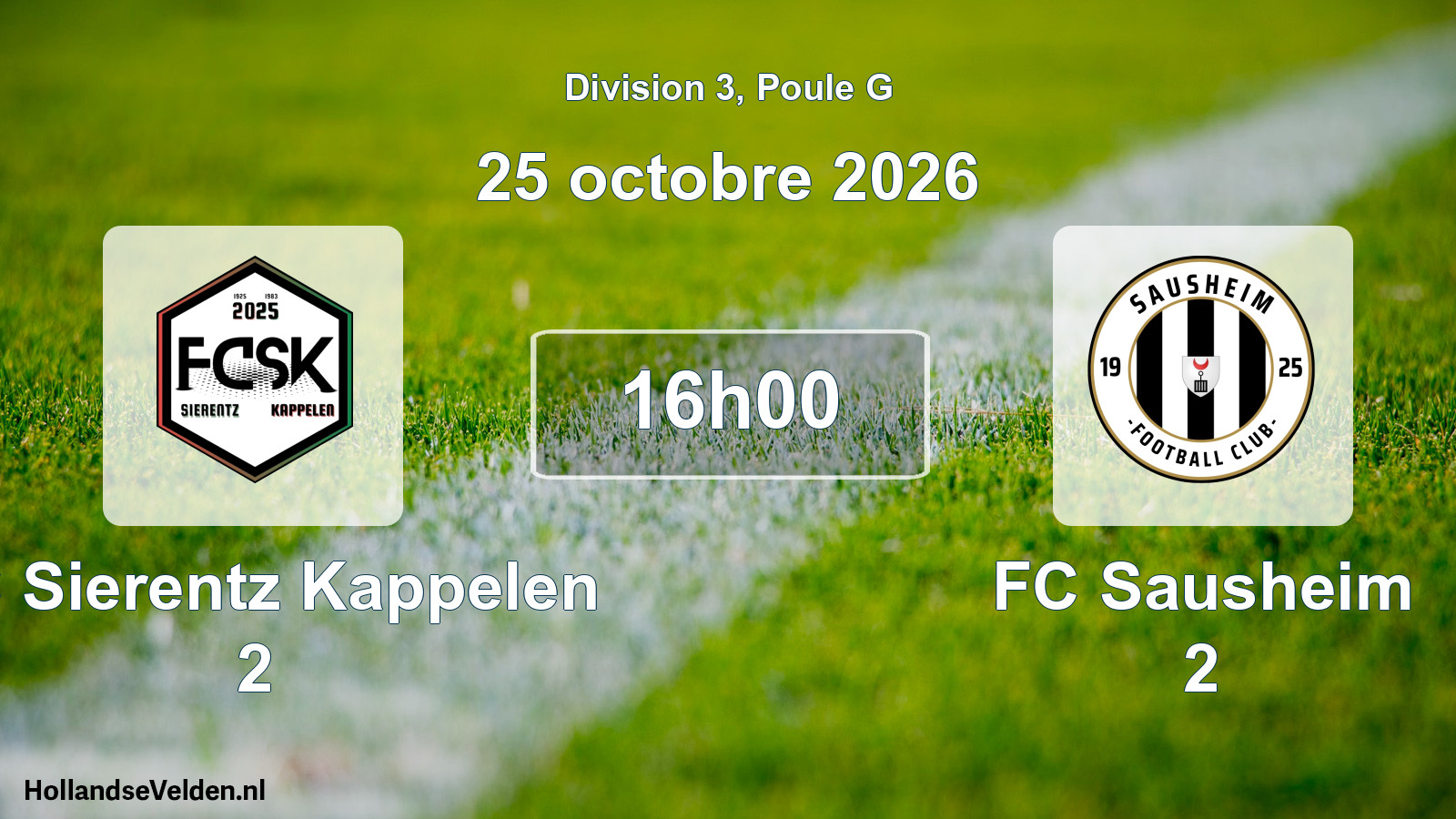 Scheduled Match: FC Sierentz Kappelen 2 - FC Sausheim 2 (25 October 2026)