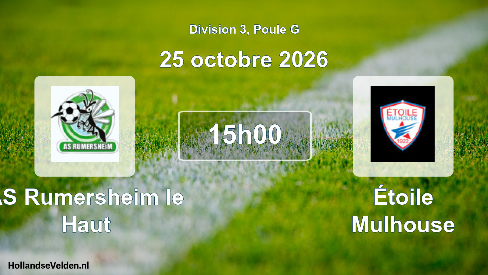 Scheduled Match: AS Rumersheim le Haut - Étoile Mulhouse (25 October 2026)