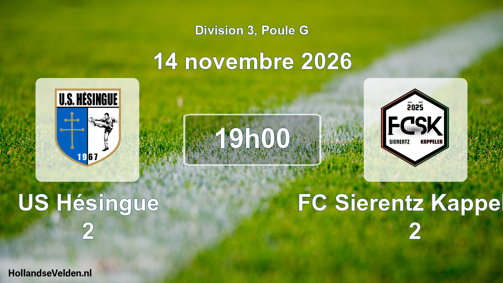 Scheduled Match: US Hésingue 2 - FC Sierentz Kappelen 2 (14 November 2026)