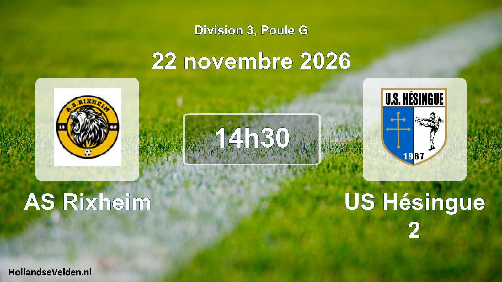 Scheduled Match: AS Rixheim - US Hésingue 2 (22 November 2026)