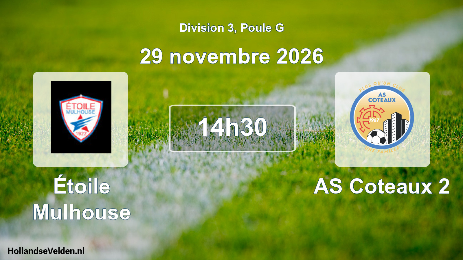 Scheduled Match: Étoile Mulhouse - AS Coteaux 2 (29 November 2026)