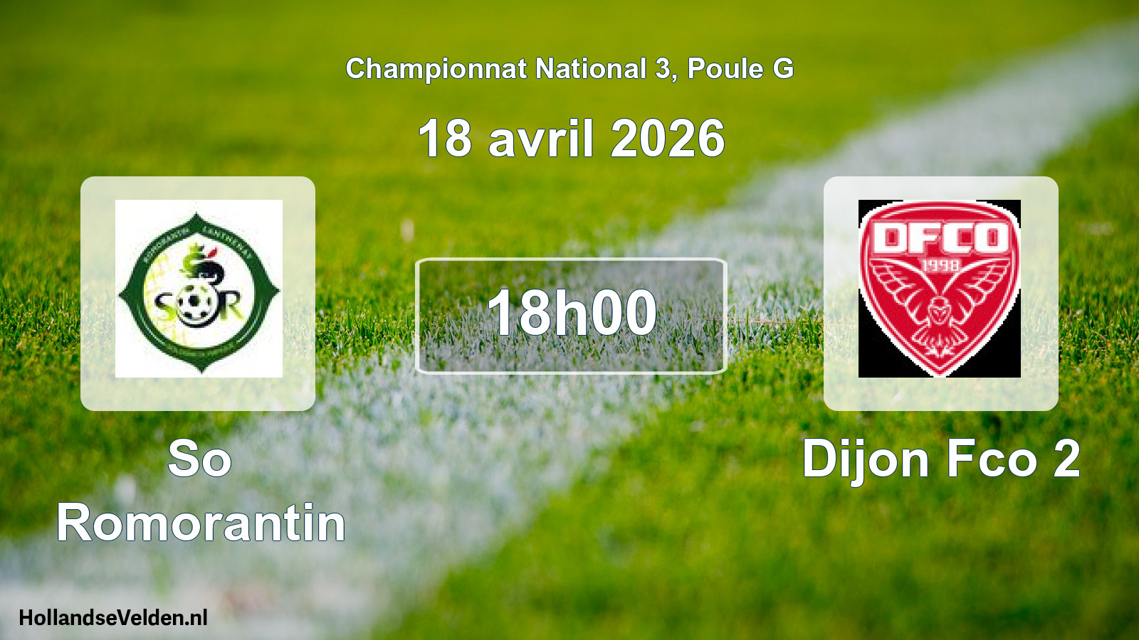 Geplande wedstrijd: So Romorantin - Dijon Fco 2 (18 april 2026)