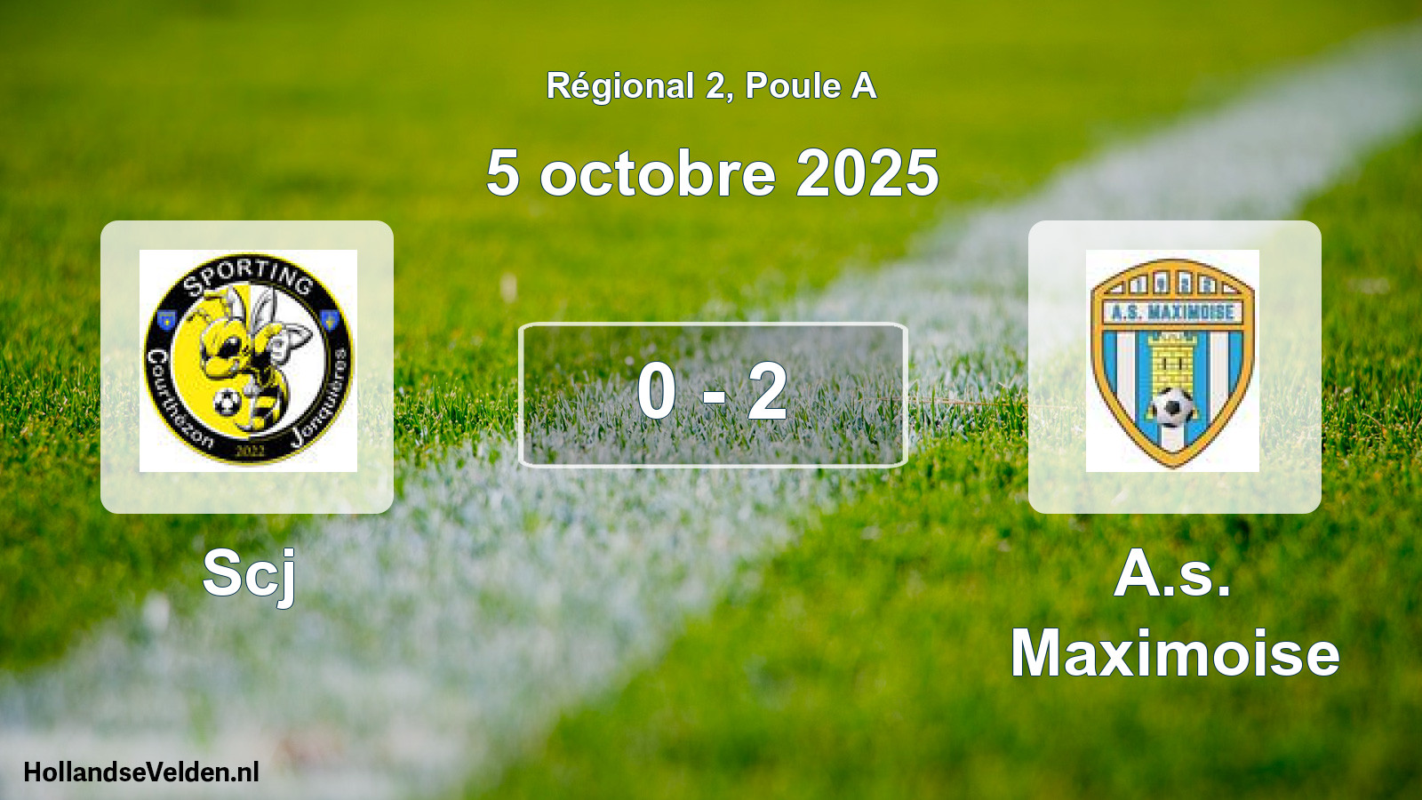 Gespeelde wedstrijd: Scj - A.s. Maximoise 0 - 2 (5 octobre 2025)