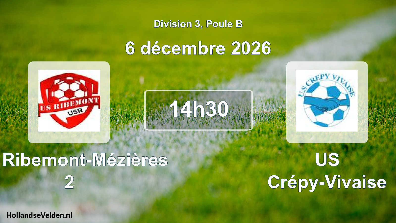 Scheduled Match: US Ribemont-Mézières 2 - US Crépy-Vivaise (6 December 2026)