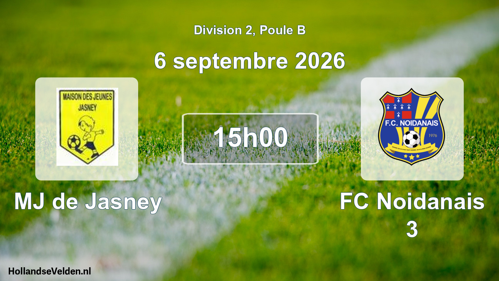 Scheduled Match: MJ de Jasney - FC Noidanais 3 (6 September 2026)
