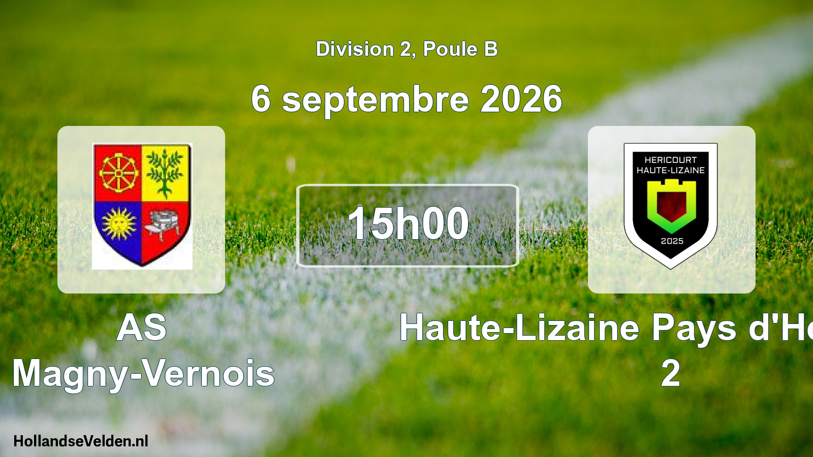 Scheduled Match: AS Magny-Vernois - Haute-Lizaine Pays d'Héricourt 2 (6 September 2026)