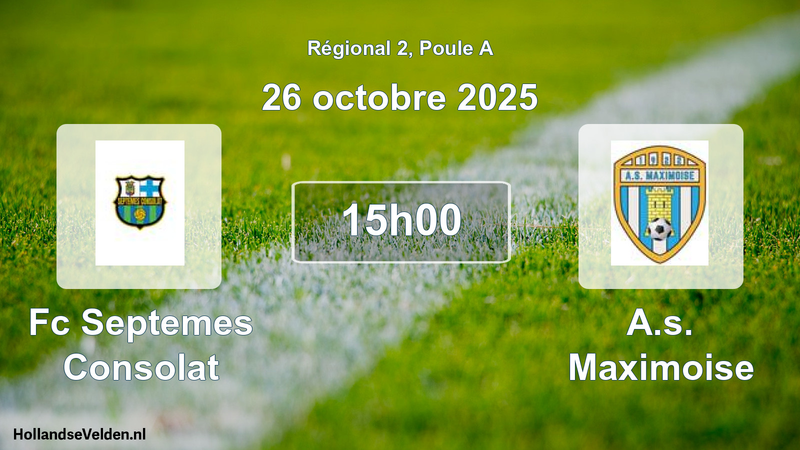 Scheduled Match: Fc Septemes Consolat - A.s. Maximoise (26 October 2025)