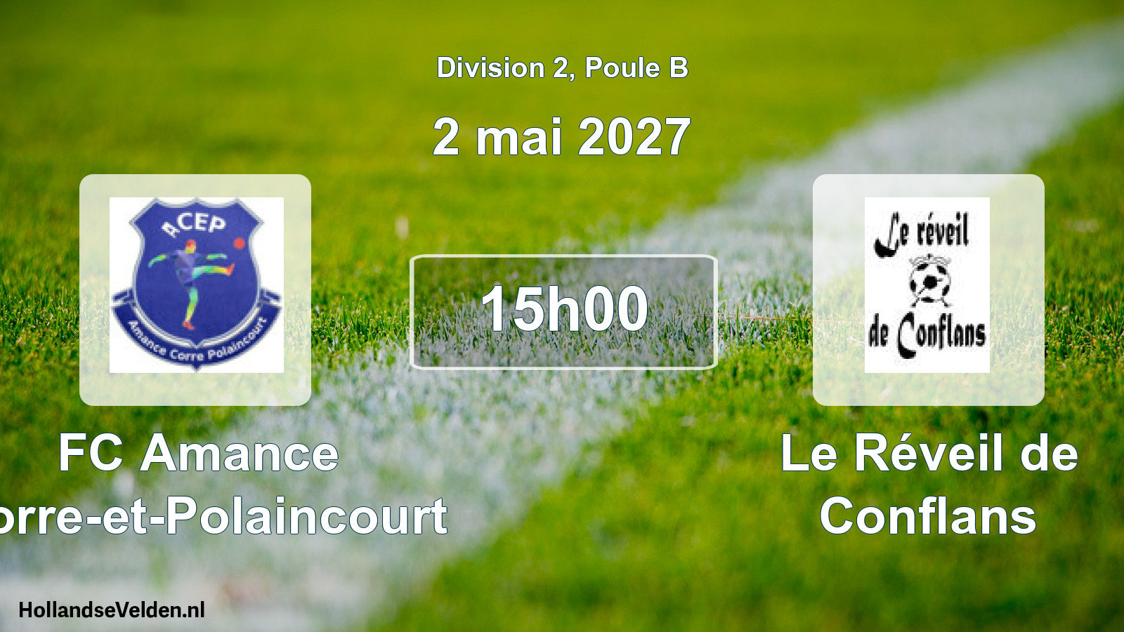 Match programmé: FC Amance Corre-et-Polaincourt - Le Réveil de Conflans (2 mai 2027)