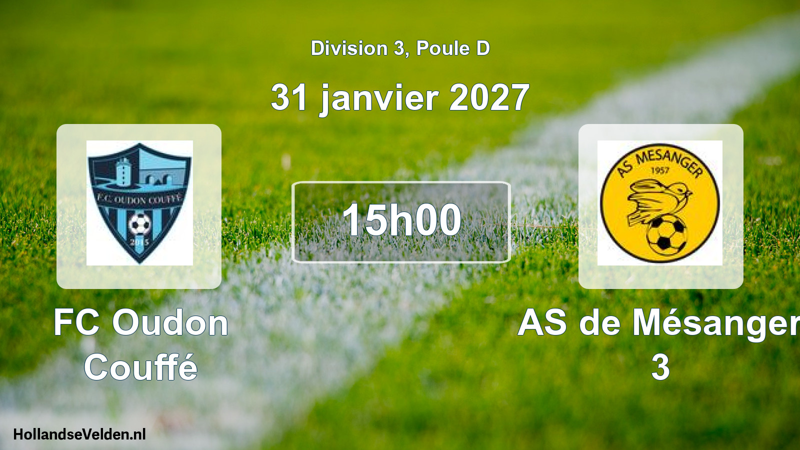 Scheduled Match: FC Oudon Couffé - AS de Mésanger 3 (31 January 2027)