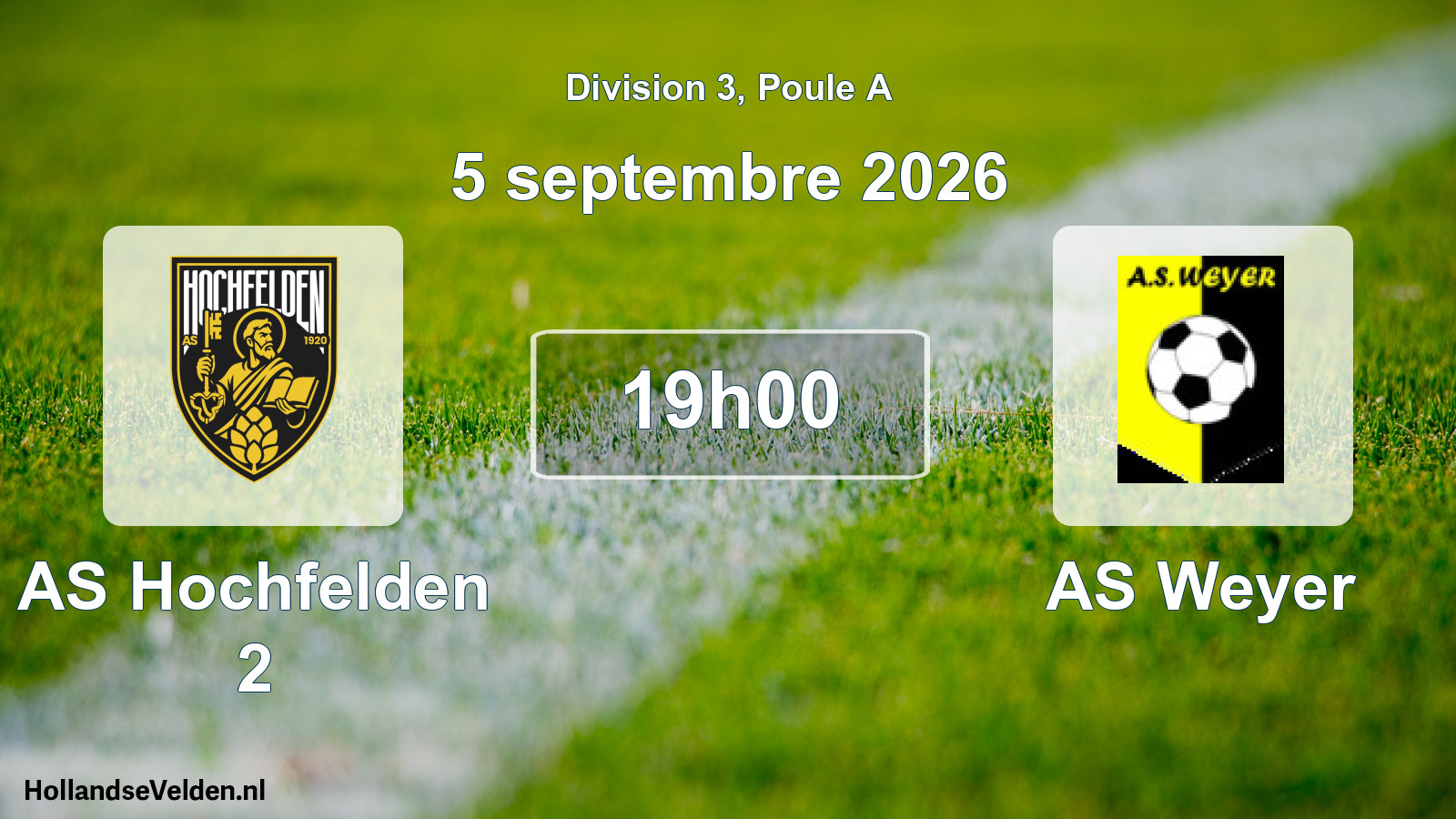 Scheduled Match: AS Hochfelden 2 - AS Weyer (5 September 2026)