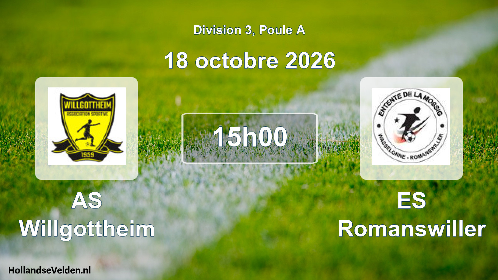 Scheduled Match: AS Willgottheim - ES Romanswiller (18 October 2026)