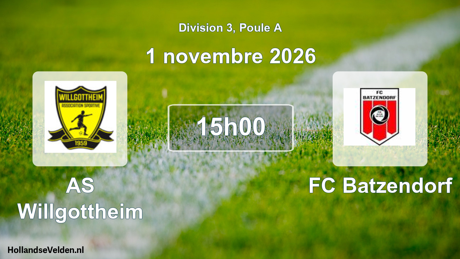 Scheduled Match: AS Willgottheim - FC Batzendorf (1 November 2026)