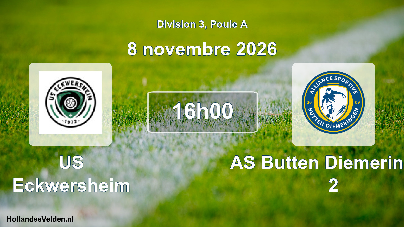 Scheduled Match: US Eckwersheim - AS Butten Diemeringen 2 (8 November 2026)