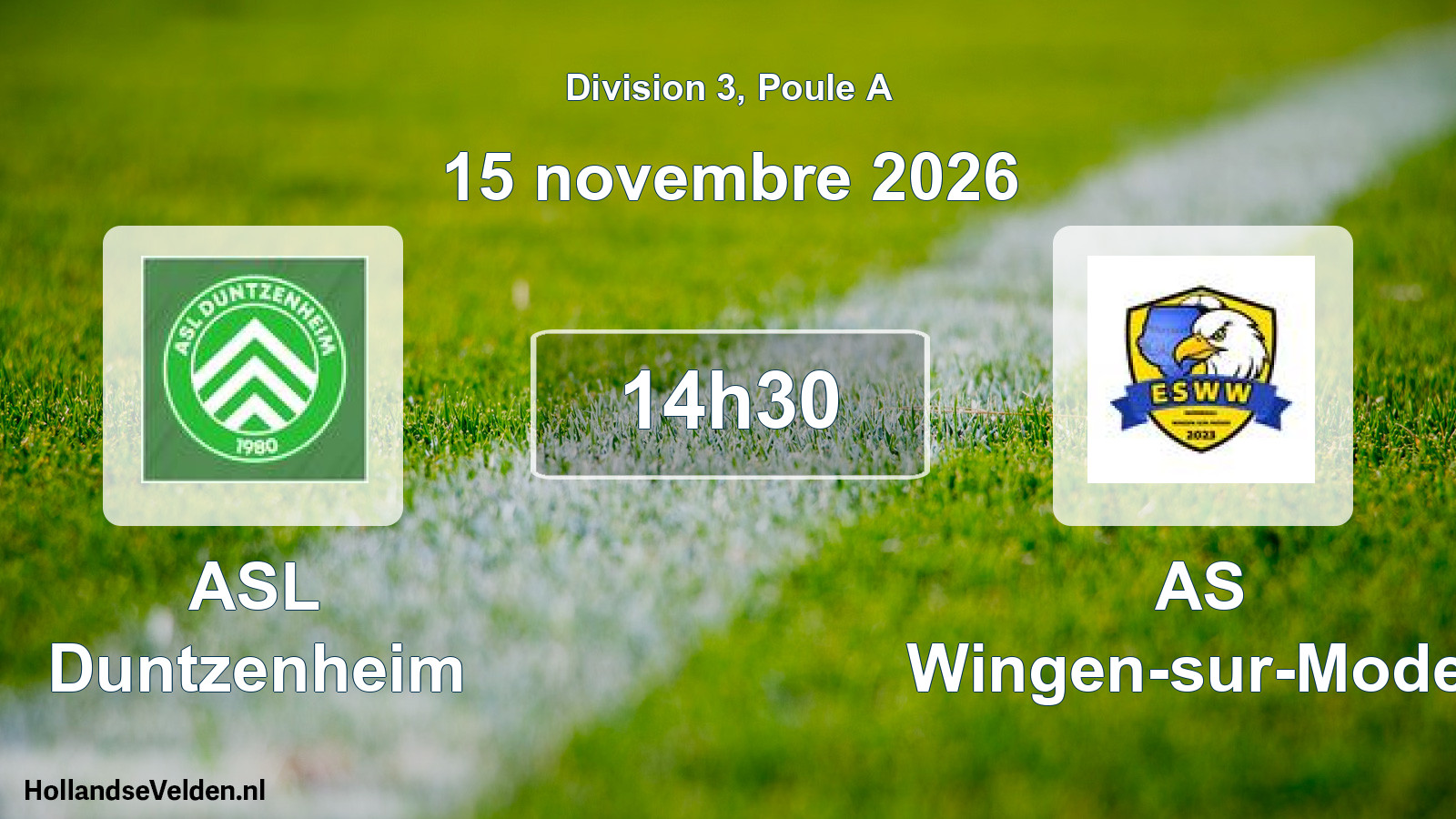 Scheduled Match: ASL Duntzenheim - AS Wingen-sur-Moder (15 November 2026)